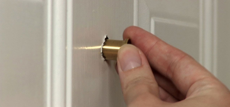 peephole door repair in Wilton